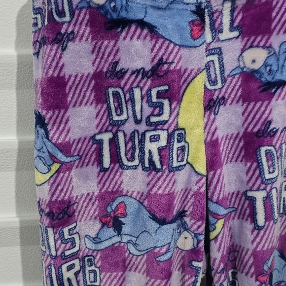 Eeyore Do Not Disturb Fleece Pajama‎ Pants Size XLARGE 16-18 - Picture 4 of 11